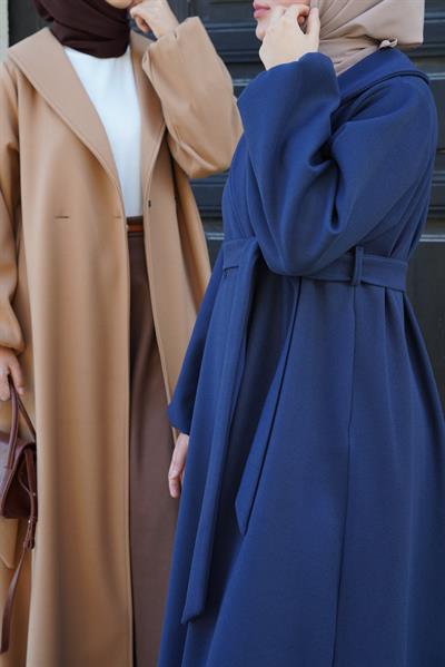 Şal Yaka Kaban - Sütlü kahve