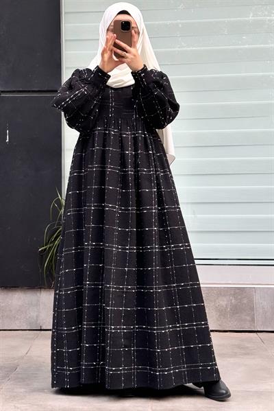 Şanel Kışlık Elbise - Siyah