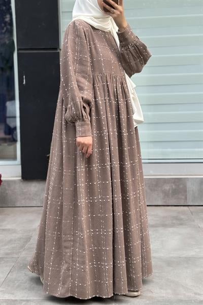 Şanel Kışlık Elbise - Vizon