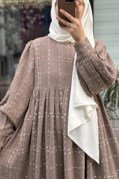 Şanel Kışlık Elbise - Vizon