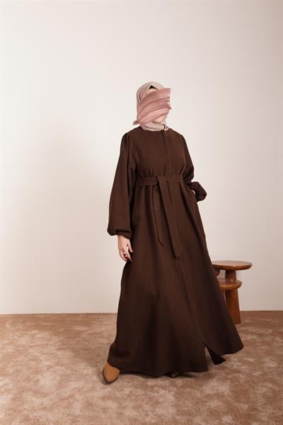 Şanel Kışlık Ferace - Acı kahve