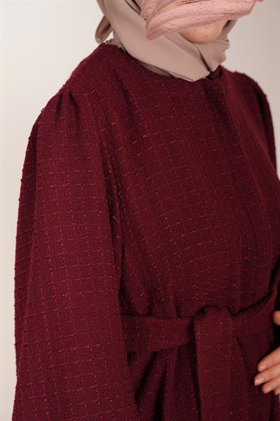 Şanel Kışlık Ferace - Bordo