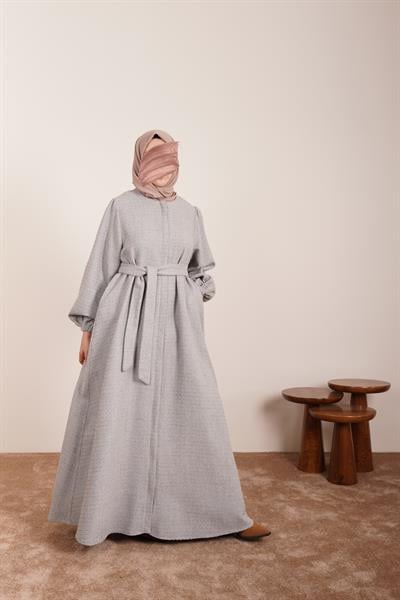 Şanel Kışlık Ferace - Gri