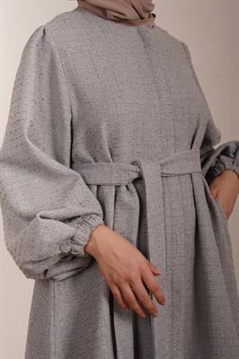 Şanel Kışlık Ferace - Gri