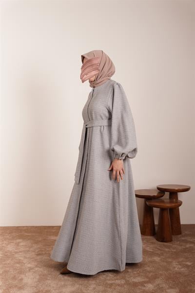 Şanel Kışlık Ferace - Gri