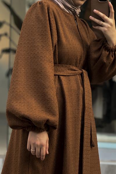 Şanel Kışlık Ferace - Kahve