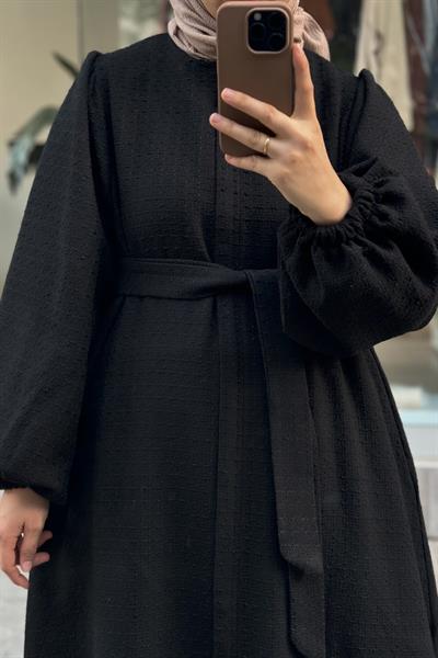 Şanel Kışlık Ferace - Siyah