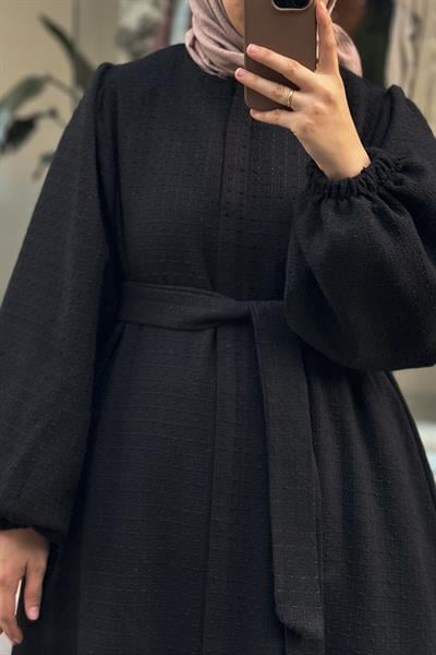 Şanel Kışlık Ferace - Siyah