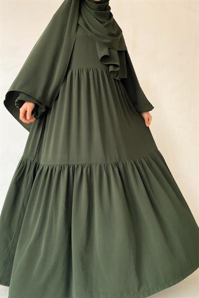 Seyyale Elbise - Haki yeşil