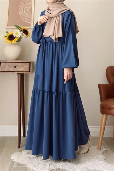 Seyyale Elbise - İndigo mavi