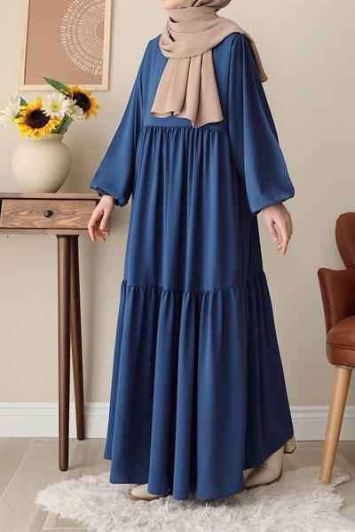 Seyyale Elbise - İndigo mavi