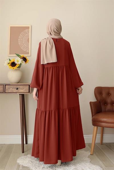 Seyyale Elbise - Kiremit