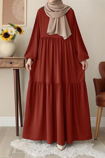 Seyyale Elbise - Kiremit