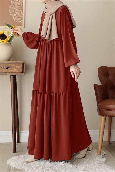 Seyyale Elbise - Kiremit