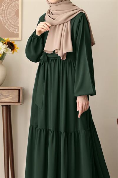 Seyyale Elbise - Zümrüt yeşil