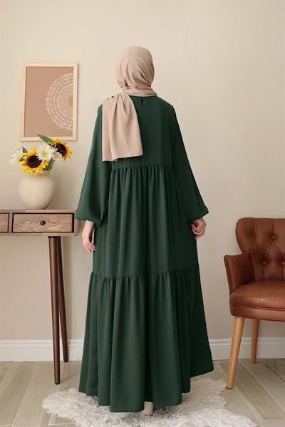 Seyyale Elbise - Zümrüt yeşil