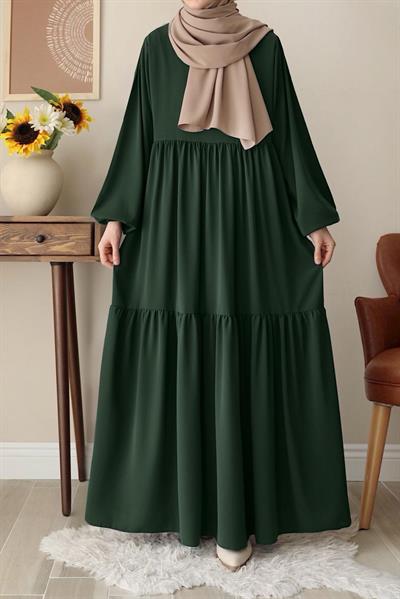 Seyyale Elbise - Zümrüt yeşil