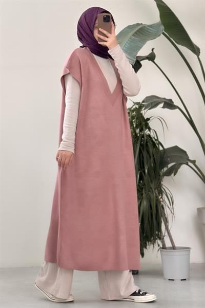 Süveter Tunik - Gül kurusu