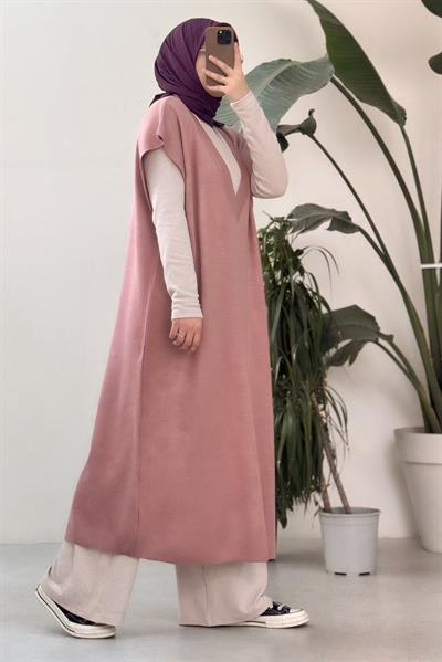 Süveter Tunik - Gül kurusu