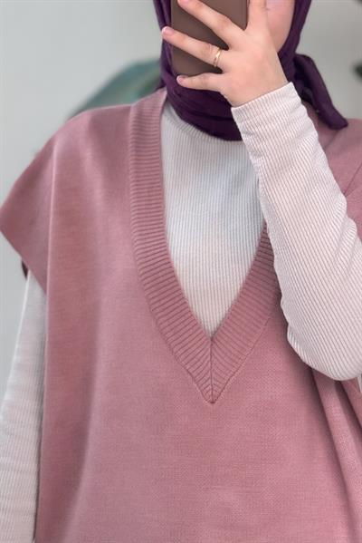 Süveter Tunik - Gül kurusu