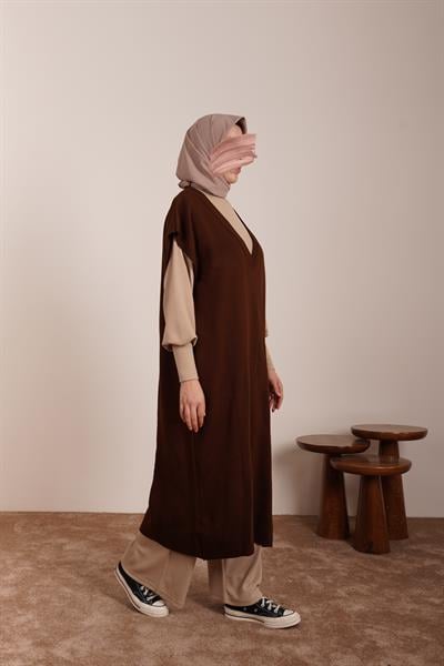 Süveter Tunik - Kahve