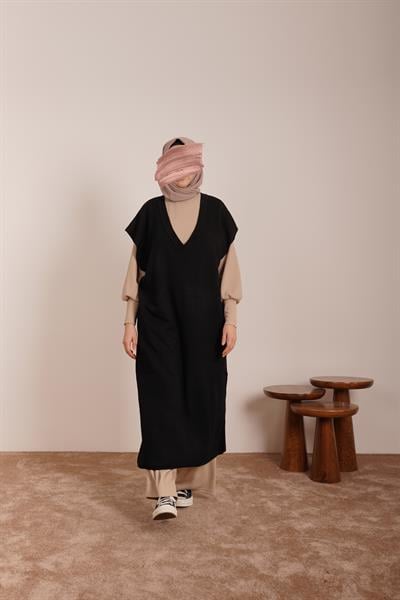 Süveter Tunik - Siyah