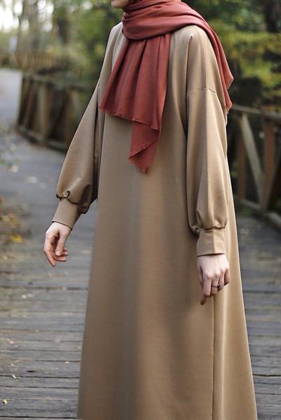 Sweat Elbise - Vizon