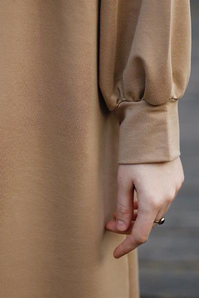 Sweat Elbise - Vizon