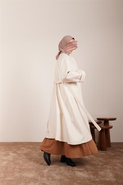 Torba Cep Kaşe Hırka - Ekru