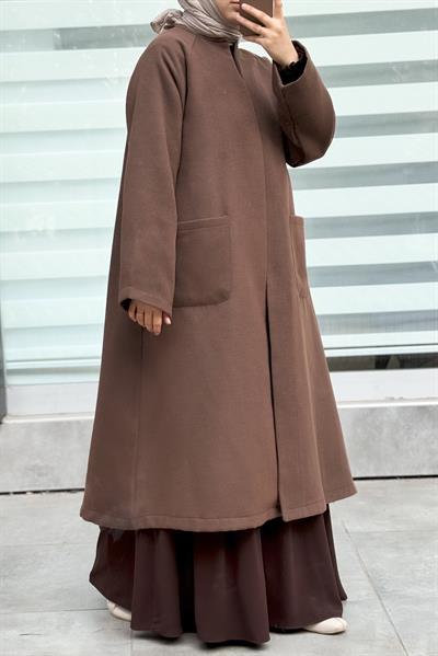 Torba Cep Kaşe Hırka-Kahve