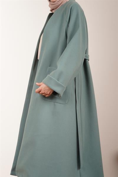 Torba Cep Kaşe Hırka - Mint yeşil