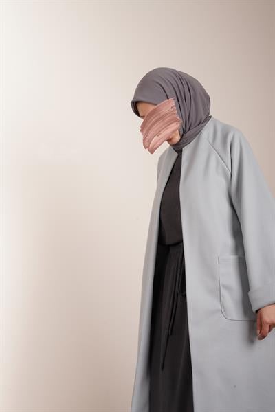 Torba Cep Kaşe Hırka - Soft mavi