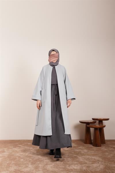 Torba Cep Kaşe Hırka - Soft mavi