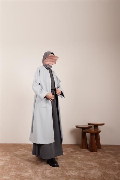 Torba Cep Kaşe Hırka - Soft mavi