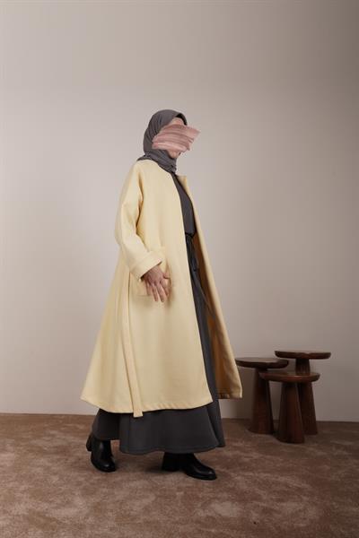 Torba Cep Kaşe Hırka - Tereyağ