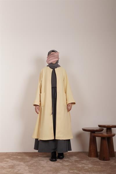 Torba Cep Kaşe Hırka - Tereyağ