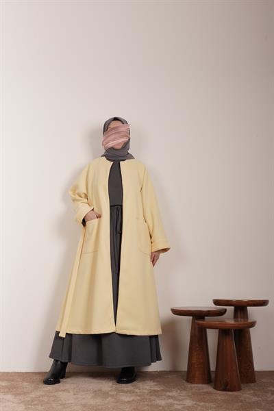 Torba Cep Kaşe Hırka - Tereyağ