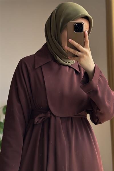 Trenç Pantolonlu Takım - Acı kahve