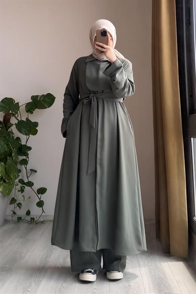 Trenç Pantolonlu Takım - Çağla yeşil