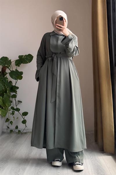 Trenç Pantolonlu Takım - Çağla yeşil