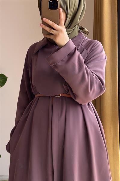 Trenç Pantolonlu Takım - Gül kurusu