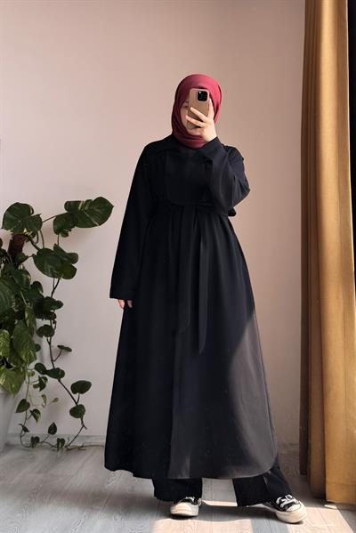 Trenç Pantolonlu Takım - Siyah