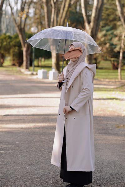 Trenç Yağmurluk - Bej