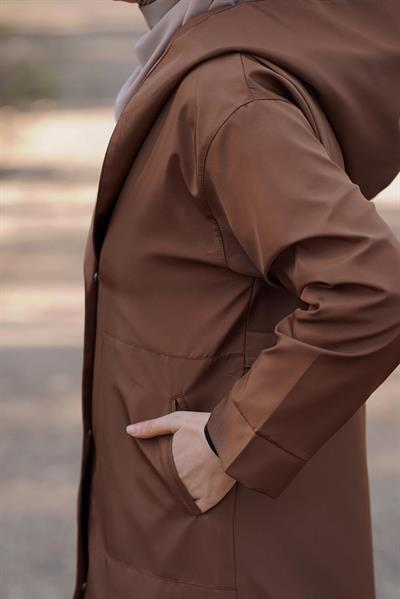 Trenç Yağmurluk - Kahve