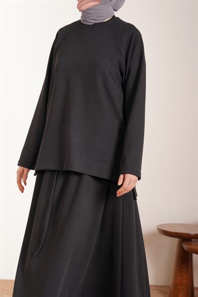 Triko Etekli Takım - Siyah