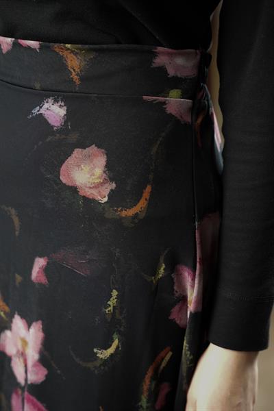 Tül Etek - Çiçek Desen Rose