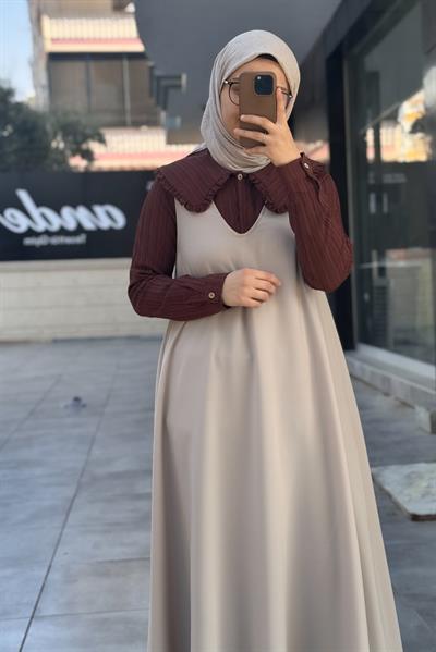 Yakalı Gömlek - Kahve