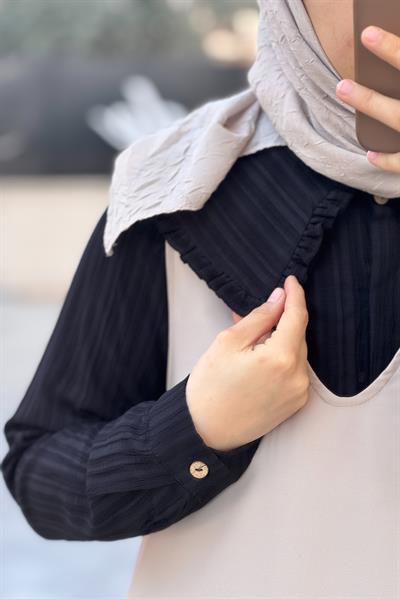 Yakalı Gömlek - Siyah