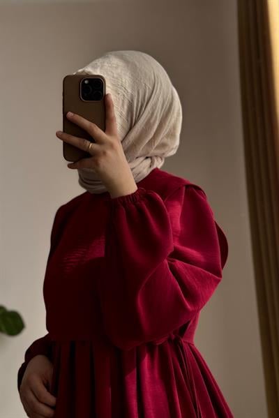Yelekli Elbise - Bordo