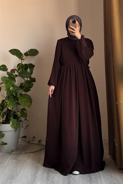 Yelekli Elbise - Kızıl Kahve